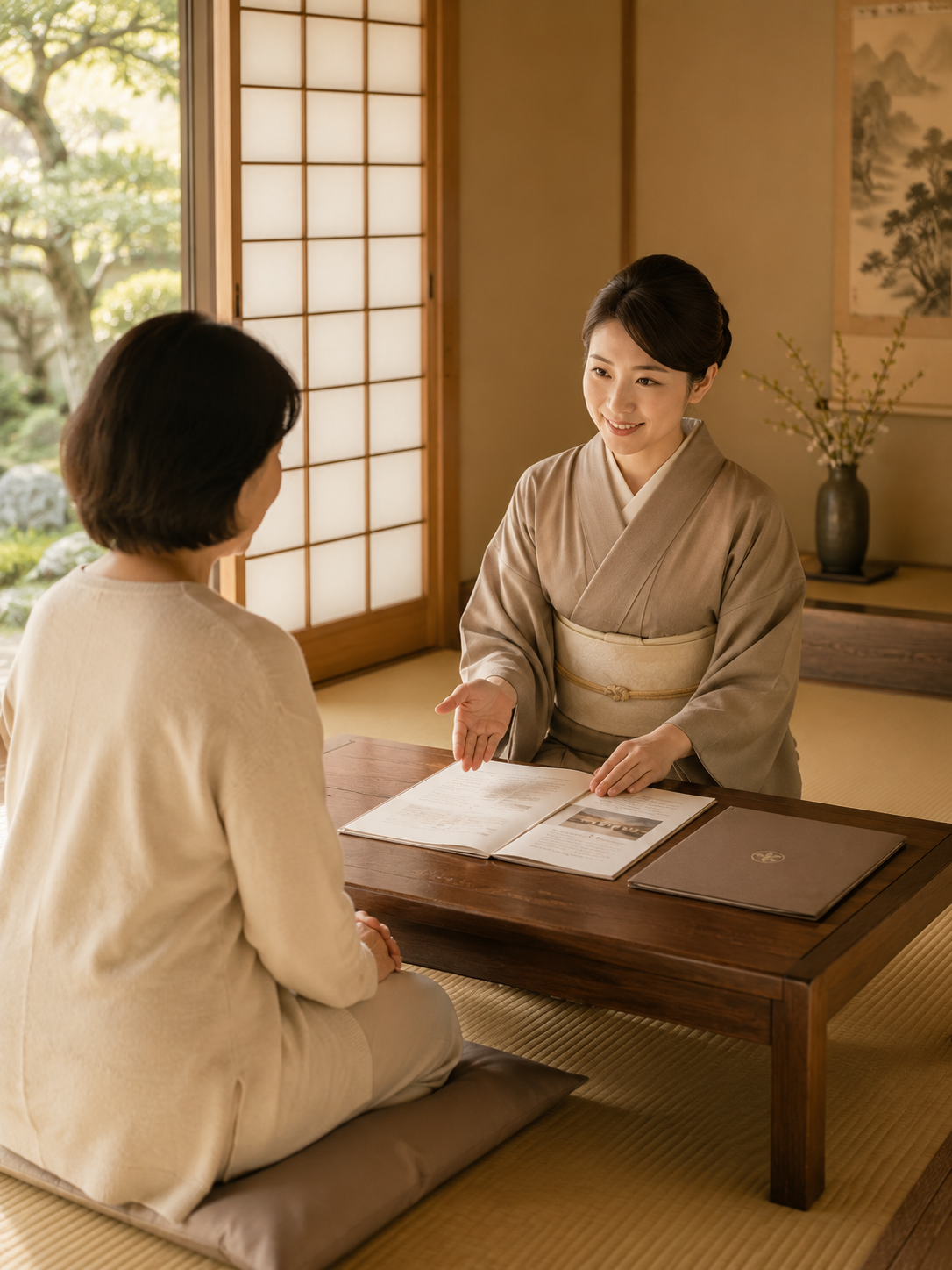 和室での相談対応をイメージした室内